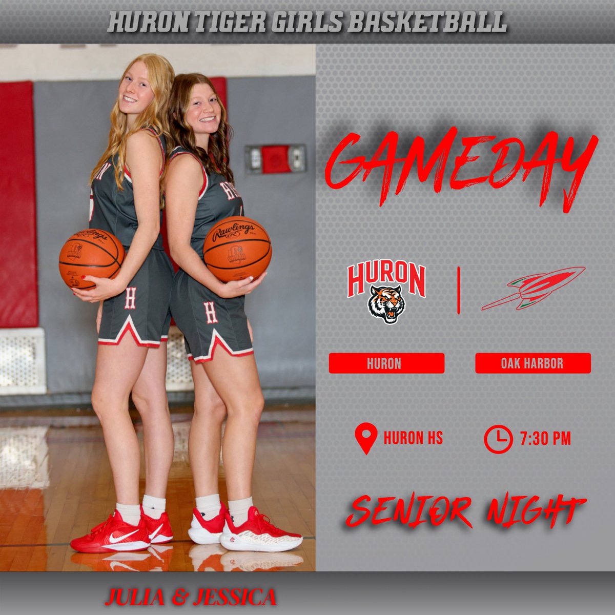 🏀GAMEDAY🏀🏀SENIOR NIGHT🏀

It’s game day and SENIOR NIGHT!  Tonight we take on Oak Harbor and will recognize and honor our two amazing seniors, Jessica and Julia Brown, our dynamic twin duo!  Come out support our team and help us celebrate Jess and Julia!!