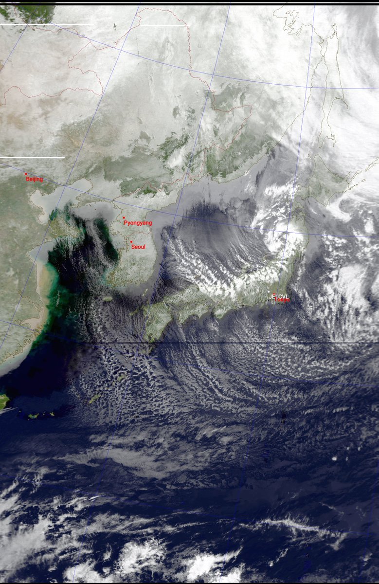#Meteor_M2_4 Meteor-M2 4  08.Feb.2025 05:30UTC Over the Japan. 137.900MHz SatDump v1.2.2 QPSK Demodulator METEOR M2-x LRPT 72k