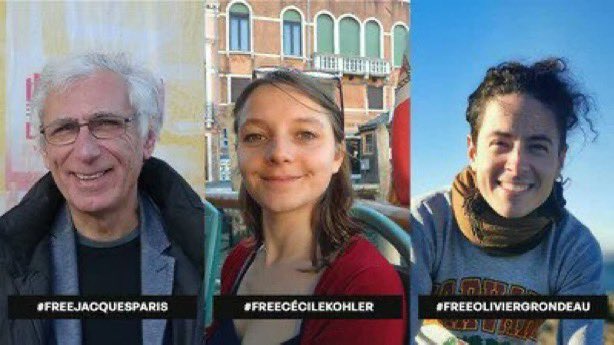 Partagez, s’il vous plaît.
Please share.

Cécile Kohler et Jacques Paris sont détenus illégalement en #Iran depuis 1008 jours. 
1008 jours derrière des barreaux sans raison, loin de leurs proches.

Cécile Kohler and Jacques Paris are unlawfully detained in #Iran for 1008 days.