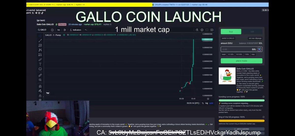 GN 🐓
Had a fun stream launch 
A lot was learned tonight.
Shoutout to the believers and longterm holders. Thanks to everyone who joined the ride tonight—y’all made it legendary. Now, we’re charging up for what’s next. Bigger dreams, bigger moves. 🌍🔥  

Goodnight, Chicken Clan.