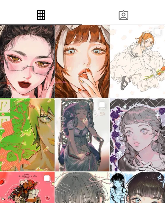 最近の絵並べたら絶対ぇカワイイぞ…!と思って久方ぶりにインスタ更新してきた 