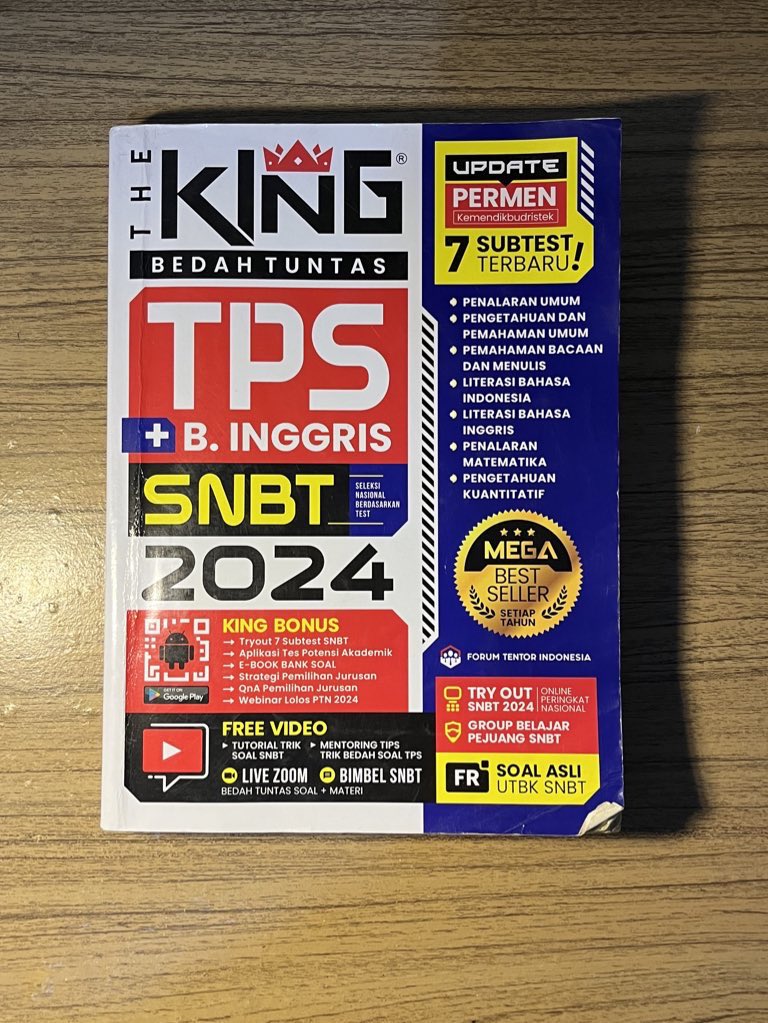 micezza's tweet photo. WTS, aku jual buku utbk wangsit om jero sama the kink tahun 2024. barang kali pejuang snbt ada yang berminat bisa dm ya #zonauang #utbk #snbt #wts https://t.co/usTbkTtF9n