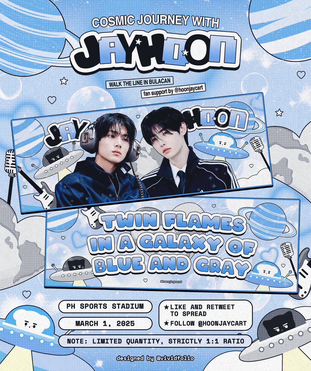 hoonjaycart's tweet photo. #흑백즈: Our Twin Flames! ᯓ✦

A Galactic Fan Project for #JAY &amp; #SUNGHOON ⋆˙˚࿔

— fan support by @hoonjaycart

mechanics:
𖦹 mbf, like &amp; rt 
𖦹 open for trades (limited qty)
𖦹 strictly 1:1 ratio ~

see you there engenes .𖥔 ܁
#WALKTHELINE_IN_BULACAN https://t.co/1MJBkJZl76