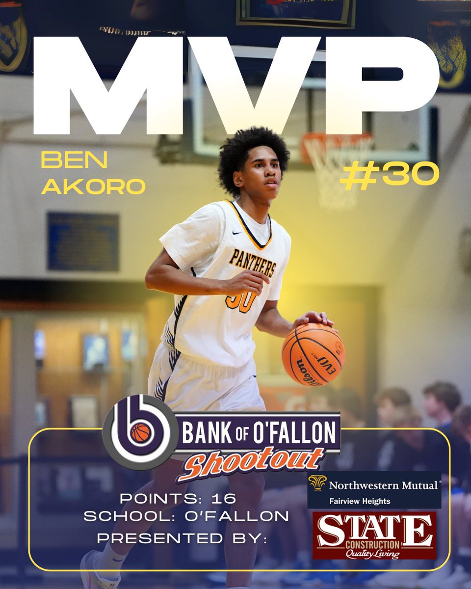 Congrats to <a href="/OTHSBoysHoops/">OTHS Boys Hoops</a> Ben Akoro! <a href="/BofO_SO/">Bank of O'Fallon Shootout</a>