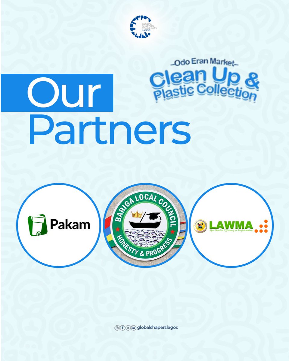 We’re thrilled to introduce our incredible partners for our  community cleanup and plastic collection at Odo Eran Market! 

A big thank you to <a href="/pakamnigeria/">Pakam</a>  <a href="/Lawma_gov/">LAWMA</a>  and Bariga Local Council for your support! 

Together, we’re united in our mission to combat plastic waste 💚