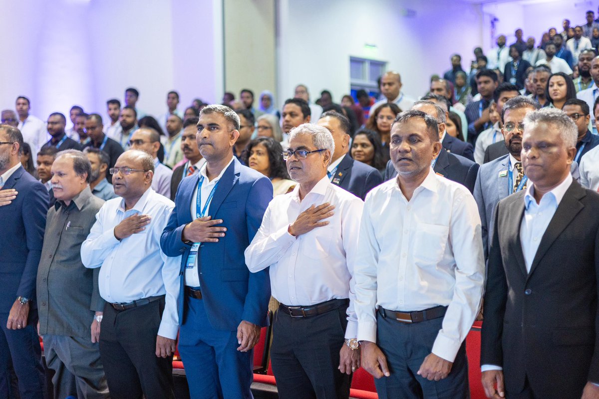 MoTmv's tweet photo. Minister @ThoriqIbrahim inaugurated the National HR Convention and Expo 2025 organized by @MAHRP_Org.

In his opening remarks, Minister noted the importance of strategic investments in people development for sustainable growth and development.
#mahrp
#nhrcmv25
#maldiveshr https://t.co/wlFf6tqCl3