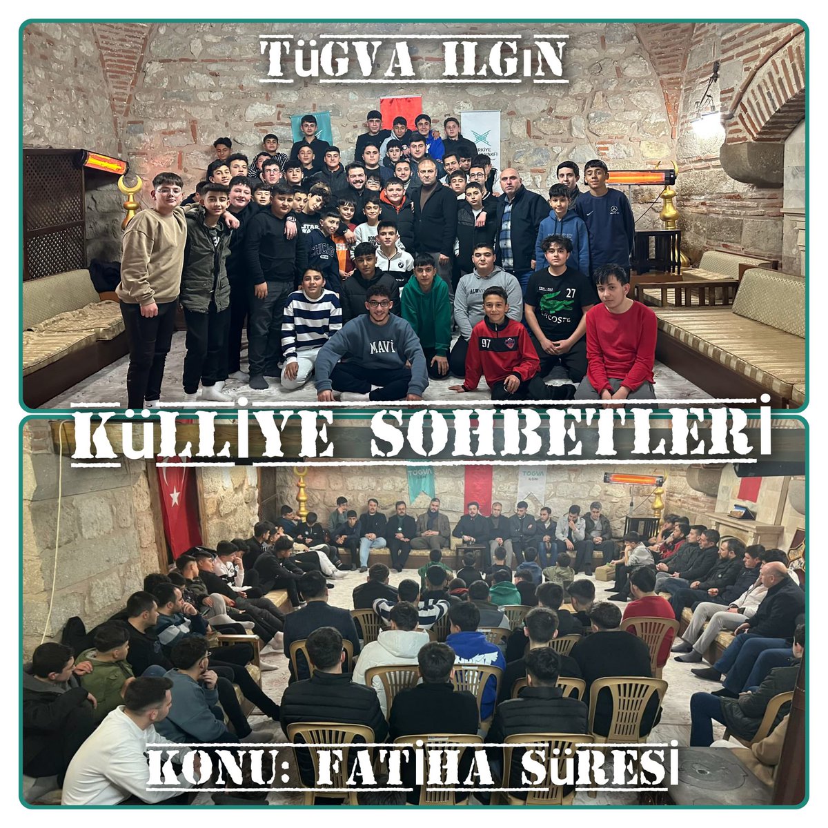 TugvaIlgin's tweet photo. Tügva Ilgın / Külliye Sohbetleri

Sohbetimizin bu haftaki konusu; "Fatiha Suresi" #Tügva https://t.co/hlkeHmmECO