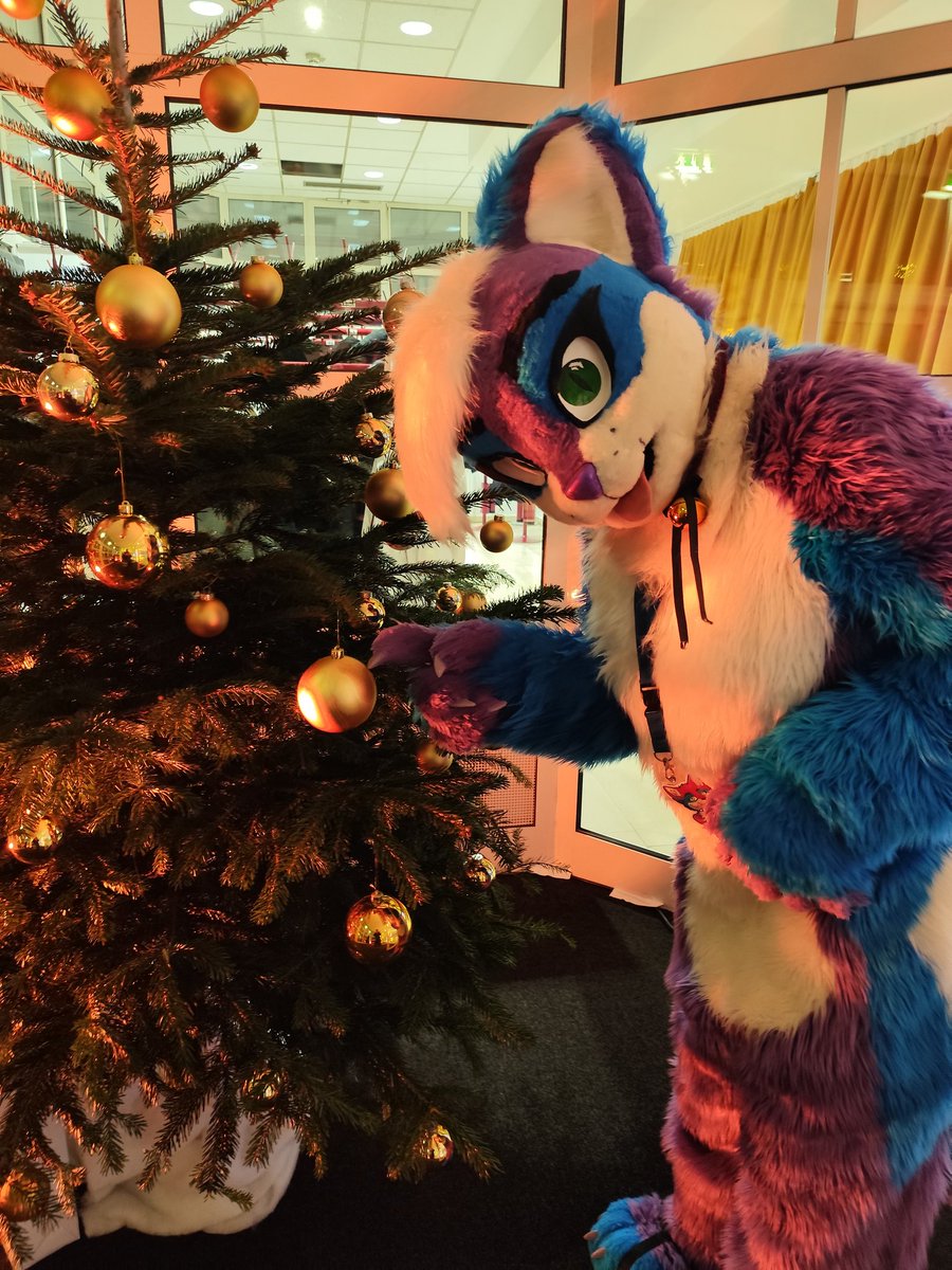 Weihnachten schon vorbei aber die Erinnerung ist geblieben.
Schönen caturday!

#furry #fursuit #furries #furrcat