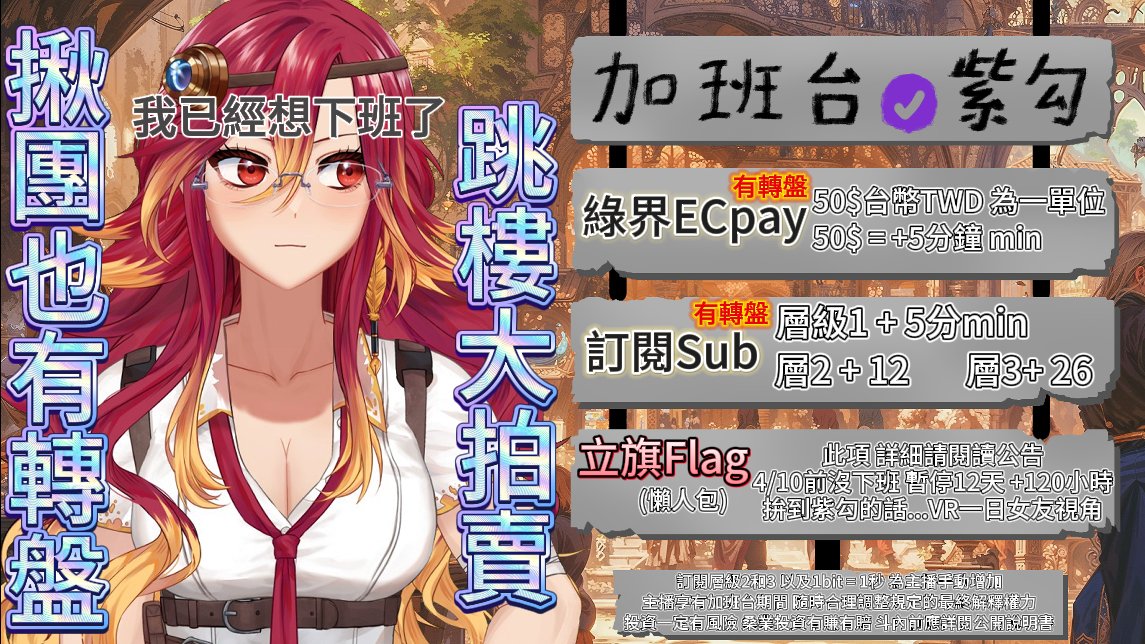 📌你好！我是 #旅行桑人 VTuber！
很開心Twitch能夠達到2100追隨
我將在2/10開始加班台 拼紫勾✅️
這份懶人包目錄先給你 請參考看看！
詳細介紹放在DC了
轉盤有很多種 有加倍 甚至加加倍
👀期間會有遊戲 聊天 工作 酒雜台

嗯...? 你希望我給更多優惠?
真拿你沒辦法 兩個🚩我就放在那邊了呦
#擴散希望