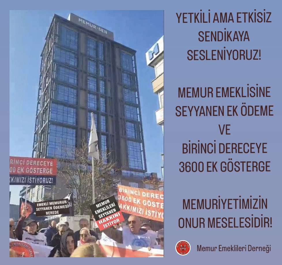 Memur Emeklileri Dernegi (@mem__der) on Twitter photo Yetkili Sendika
#EmekliMemuradaSeyyanen ve #BirinciDereceye3600 Nerede?
#MemDer
#VatandaşınDerdi
<a href="/RTErdogan/">Recep Tayyip Erdoğan</a> <a href="/isikhanvedat/">Prof. Dr. Vedat Işıkhan</a> <a href="/avabdullahguler/">Abdullah Güler</a> <a href="/mansuryavas06/">Mansur Yavaş</a> <a href="/ekrem_imamoglu/">Ekrem İmamoğlu</a> <a href="/SalihUzunDr/">Salih Uzun</a> <a href="/_aliyalcin_/">Ali YALÇIN</a> <a href="/MemurSenKonf/">Memur-Sen</a> <a href="/yusufyazgan37/">Yusuf YAZGAN</a> <a href="/memursen/">buro memursen</a> <a href="/HBTONBUL/">HACI BAYRAM TONBUL 🇹🇷</a> <a href="/AhmetNaml181145/">Emekli MemurSen</a> <a href="/sdaolgun/">Seda Olgun</a> <a href="/Akparti/">AK Parti</a> Yetkili Sendika
#EmekliMemuradaSeyyanen ve #BirinciDereceye3600 Nerede?
#MemDer
#VatandaşınDerdi
<a href="/RTErdogan/">Recep Tayyip Erdoğan</a> <a href="/isikhanvedat/">Prof. Dr. Vedat Işıkhan</a> <a href="/avabdullahguler/">Abdullah Güler</a> <a href="/mansuryavas06/">Mansur Yavaş</a> <a href="/ekrem_imamoglu/">Ekrem İmamoğlu</a> <a href="/SalihUzunDr/">Salih Uzun</a> <a href="/_aliyalcin_/">Ali YALÇIN</a> <a href="/MemurSenKonf/">Memur-Sen</a> <a href="/yusufyazgan37/">Yusuf YAZGAN</a> <a href="/memursen/">buro memursen</a> <a href="/HBTONBUL/">HACI BAYRAM TONBUL 🇹🇷</a> <a href="/AhmetNaml181145/">Emekli MemurSen</a> <a href="/sdaolgun/">Seda Olgun</a> <a href="/Akparti/">AK Parti</a>