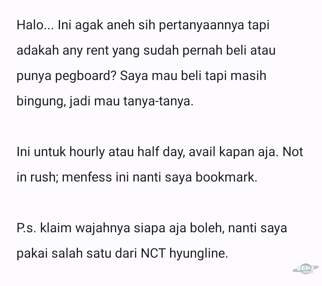 bfgrent's tweet photo. Selamat siang! Saya mau cari any rent! for platonic purposes; kriteria tercantum di gambar berikut. Usianya minimal 21 ya biar nggak terlalu jauh dari saya (saya 24+). Kalau bisa SPM, not in rush.

P.s. A plus point will be given for those who speak bilingual. https://t.co/SV1MhSwEtf