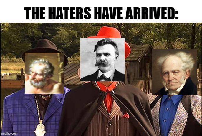 TotalPhilo's tweet photo. Diogenes, Nietzsche, and Schopenhauer were some of the biggest shit talkers in all of philosophy. https://t.co/zlOKcB5zqL