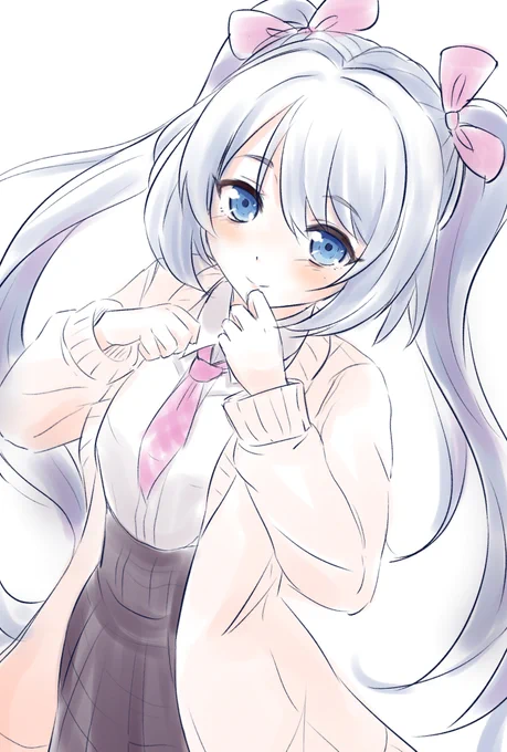 #グリモアどなたかの呟きを見たので、描いてみました。ツインテありすちゃん(風子風) 