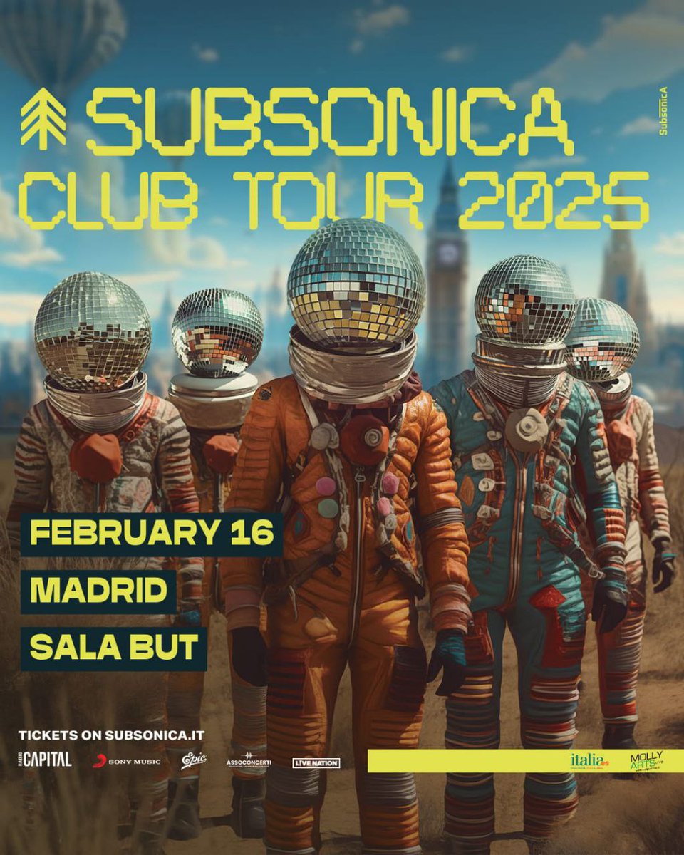 💥SUBSONICA EN MADRID💥

Vídeo: youtu.be/fVA47yvtDOg?si…

Entradas 🎟️ :

link.dice.fm/Vbf08f732c68

Únete al Canal Telegram de ItaliaES:

t.me/italiaesdotorg 

O bien síguenos en el Canal WhatsApp:

bit.ly/ItaliaES2