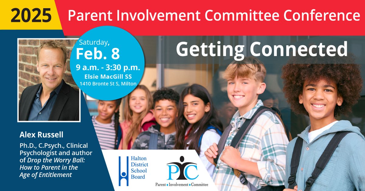 REMINDER: The HDSB PIC Conference is happening today (Saturday, Feb. 8) at Elsie MacGill SS in Milton. With snow in the forecast for later this afternoon, please allow extra travel time and drive safely. We look forward to connecting with you! Learn more: bit.ly/42NDSQv