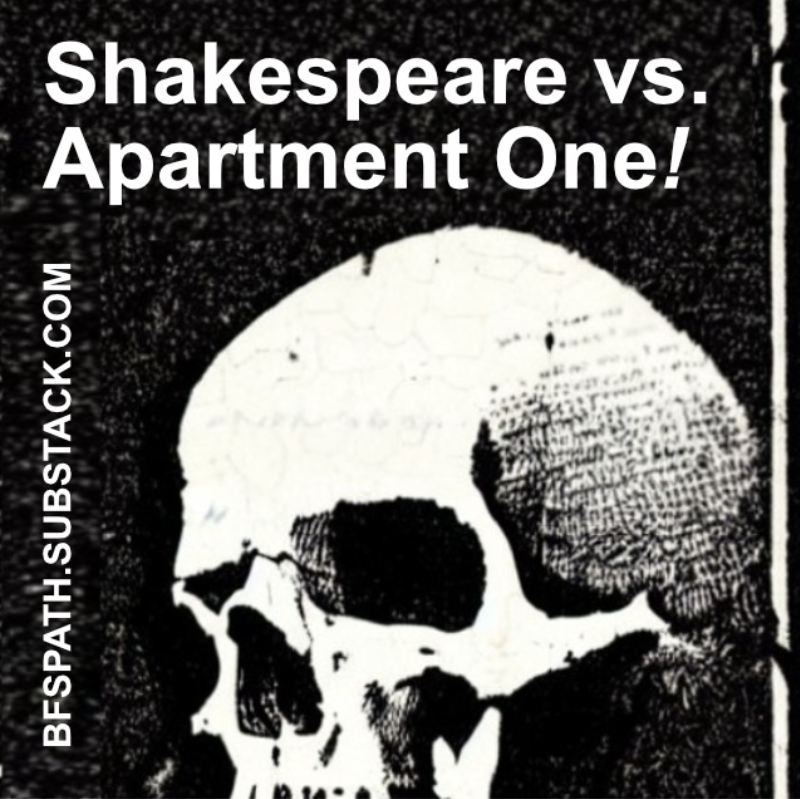 BrianSpaeth6's tweet photo. Shakespeare vs. Apartment One!
ChatGPT makes the case that my novel, "The Trouble With Apartment One", surpasses Shakespeare! Not a joke.
Read the full analysis now on Späth's Newsletter at https://t.co/SKgfBpqN5e

#GNOAT (Greatest Novel of All Time)
#Literature
#Shakespeare
#AI https://t.co/Ogeesuw1uC