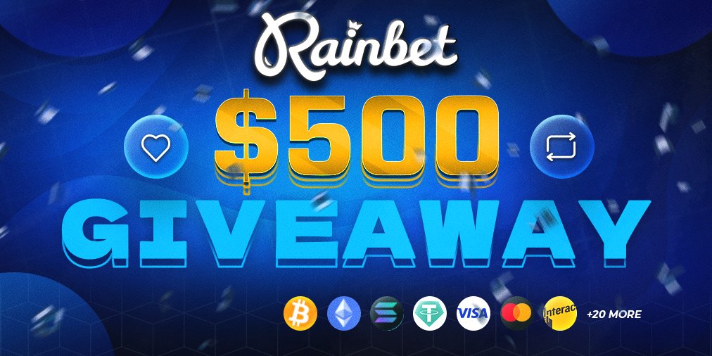 Time for another one! $500 Giveaway 10 User $50 each!  

RT ❤️+ Drop your Rainbet name, rolling in 96 Hours! 

#BTC #Crypto #pepe #Sol #solana #Eth #bitcoin