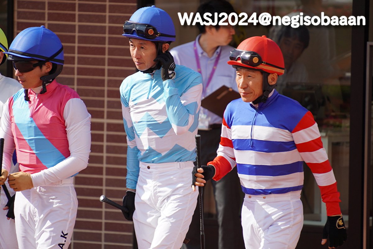 negisobaaan's tweet image. お蔵出し写真（まだいっぱいある）
#WASJ2024 #川田将雅 騎手 #武豊 騎手 #横山典弘 騎手