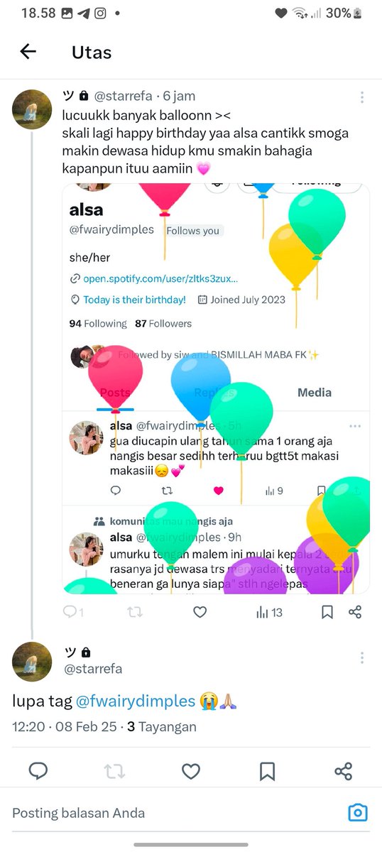 fwairydimples's tweet photo. ihh gemecnyaaa, lafyu jumbo sedunia thankyouu raifa sayanggg🥹💕 @starrefa 

gabisa dibales di kolom😭 https://t.co/ia9E9PZnBO