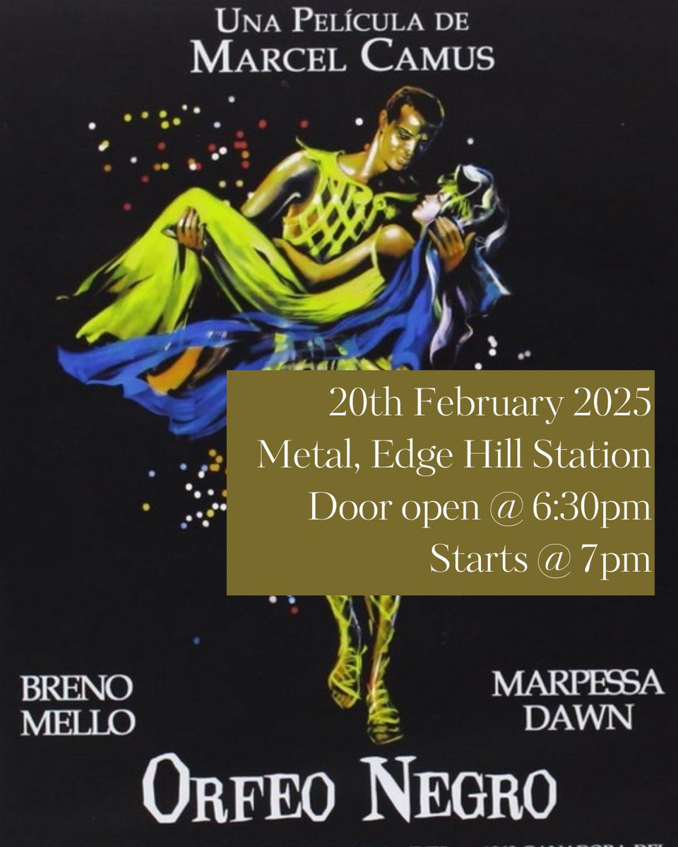 ladfnetwork's tweet image. 🎬 NEW SCREENING ALERT: For Valentine's Day, Black Girl Watching is hosting an incredible offer of £1 tickets for Black Orpheus (1959) at @metalliverpool! Join us on February 20th for a dazzling cinematic journey through the vibrant Carnaval of 1950s Brazil.