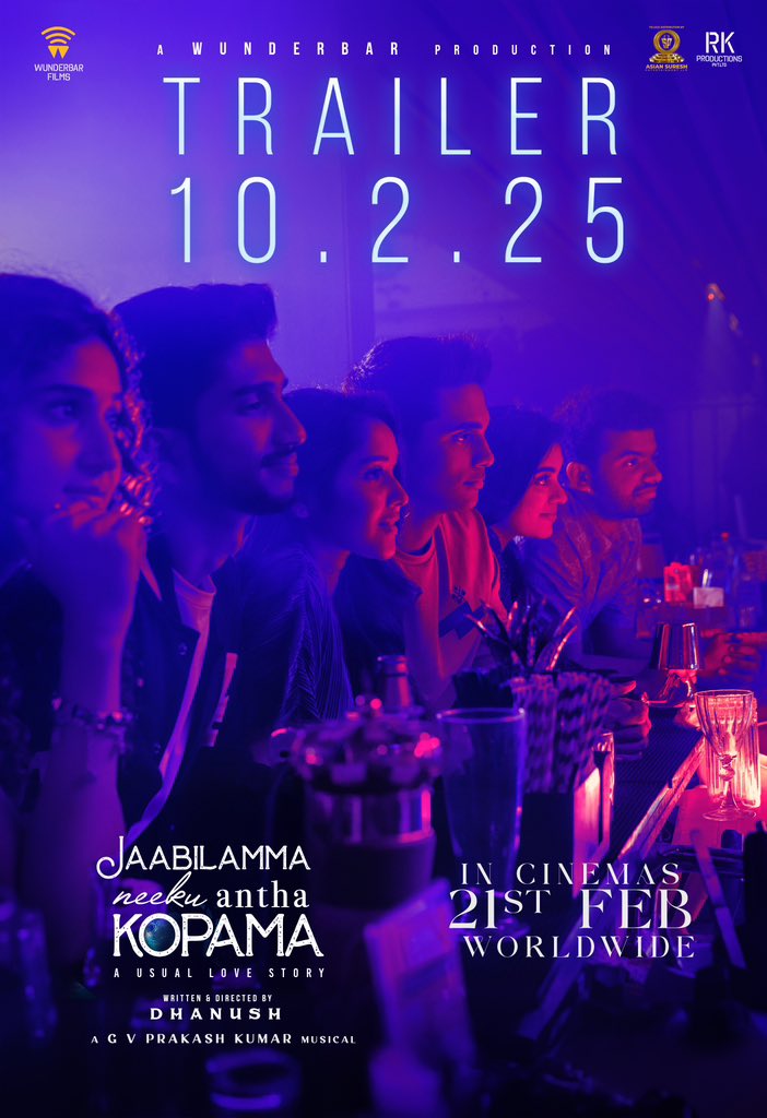 wunderbarfilms's tweet photo. #NEEKTrailer from 10 February 2025❤️

A #Dhanush Directorial 🎬
A @gvprakash musical 🎶 

#NEEKFromFeb21

#DD3 #NilavukuEnMelEnnadiKobam  

@dhanushkraja @wunderbarfilms @RedGiantMovies_ @MShenbagamoort3 
@editor_prasanna #LeonBritto @jacki_art @kavya_sriram @kabilanchelliah @theSreyas @RIAZtheboss @V4umedia_ @divomovies