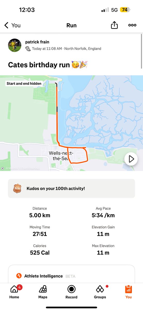 Mrs grafting on her bday, 5km smashed 🤝