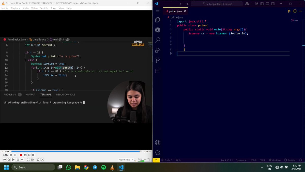 codewithrk21's tweet image. Day 06/100 of #100DaysOfCode
Mastering #JavaWithDsa
Just completed loops(flow control)
Learned amazing concepts & tricks by @ShradhaKhapra_ Mam.
@ApnacollegeX
