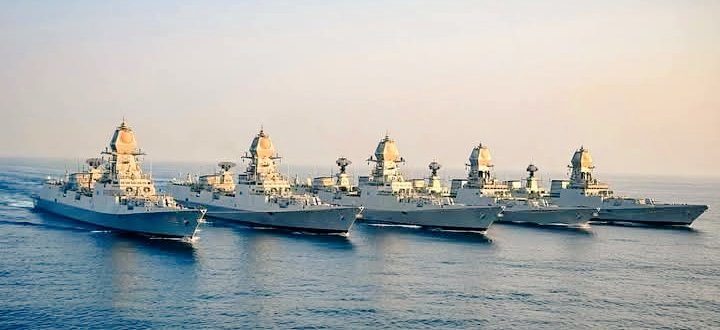 PRODefNgp's tweet photo. The line for #TROPEX.

(L to R) -  INS Imphal, Mormugao, Visakhapatnam, Chennai &amp; Kochi

@indiannavy @DefPROMumbai https://t.co/8LvRjXqawc