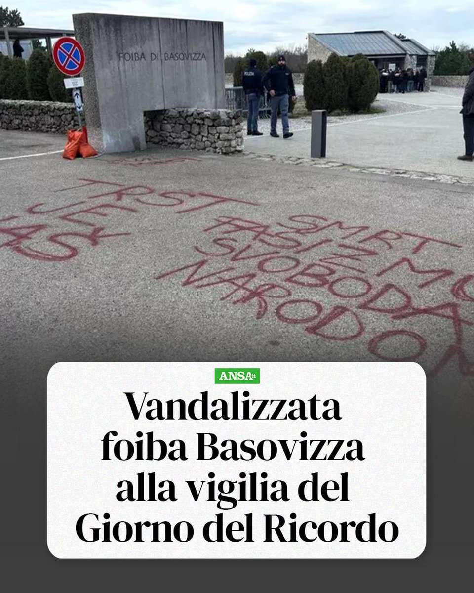 La Foiba di Basovizza è un luogo sacro, un monumento nazionale, da onorare con il silenzio e con la preghiera. Oltraggiare Basovizza, per di più con scritte ripugnanti che richiamano a pagine drammatiche della nostra storia, non vuol dire solo calpestare la memoria dei martiri