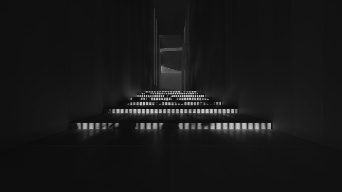 Continuing to explore Blender brutalism #blender #brutalism