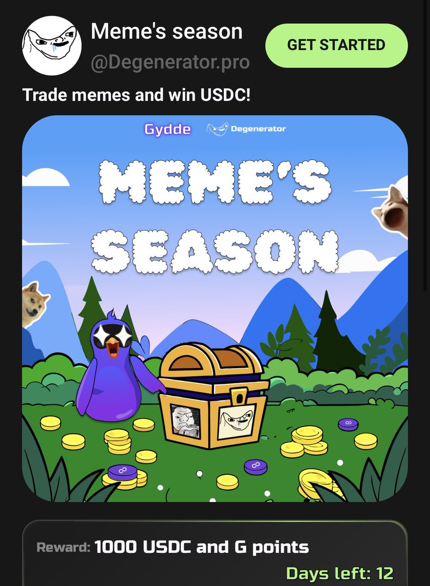 ‼️ Creators! The countdown is ON - less than 2 weeks till you can mint, launch &amp; trade meme tokens on <a href="/DegeneratorPro/">Degenerator</a>!

Win 1000 USDC + G-Points just for degening in. 🚀🔥