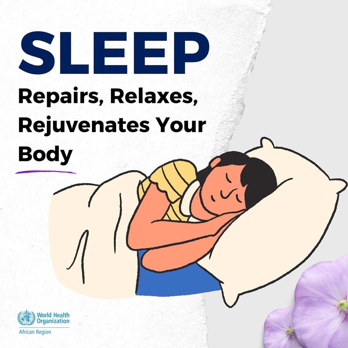 Getting enough sleep 💤 is important for both your body and your mind. 

Sleep repairs, relaxes and rejuvenates your body and can help reverse the effects of #stress.

#MentalHealthMatters
