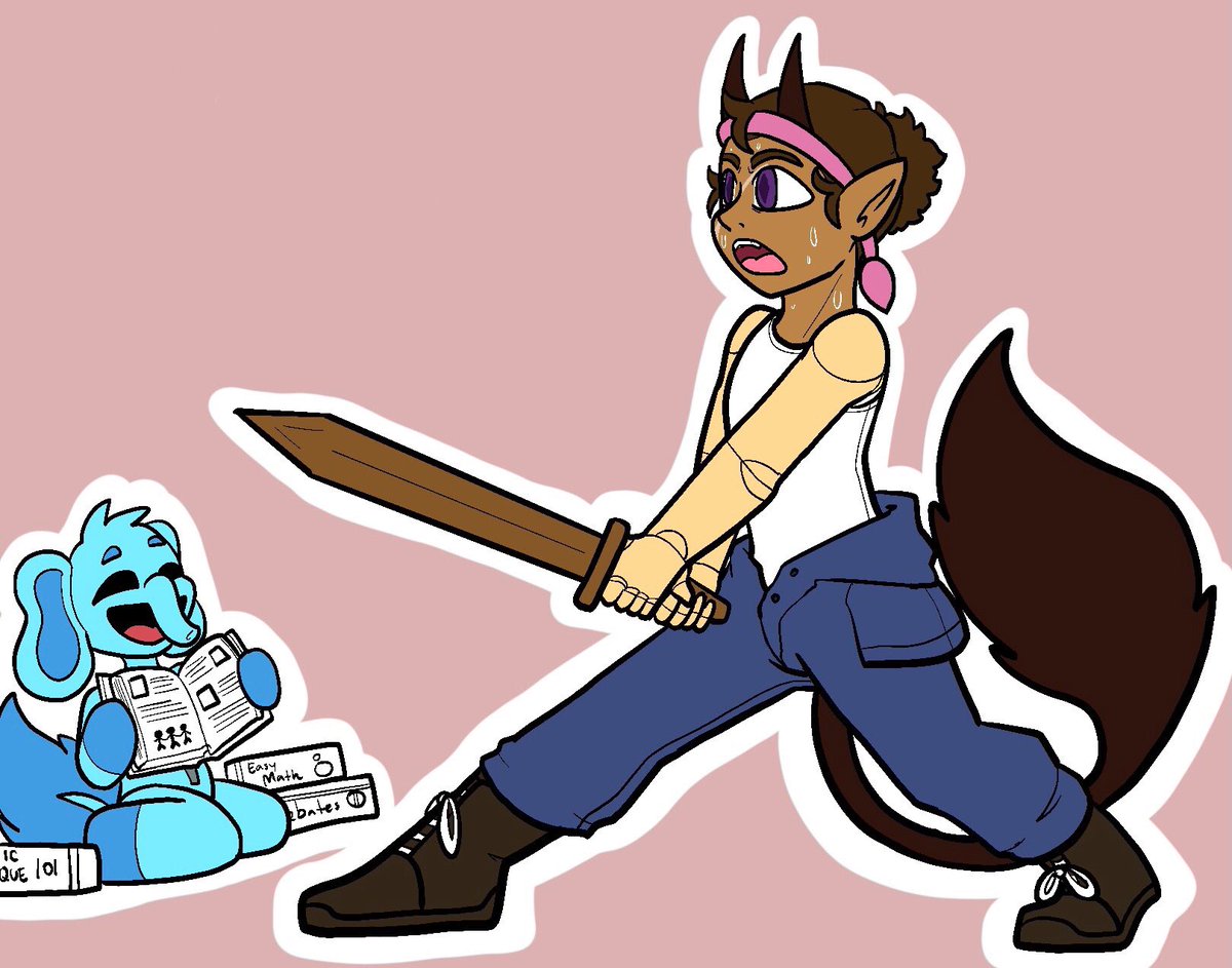 gt_trashbag's tweet image. #SmilingCritters #oc #originalcharacters #bubbabubbaphant #pickypiggy

Only way to draw ocs smh
Anyways, Mano and Azriel here childhood besties and basically the beginnings of their love story 
Had this drawn out and now more comms to do eve