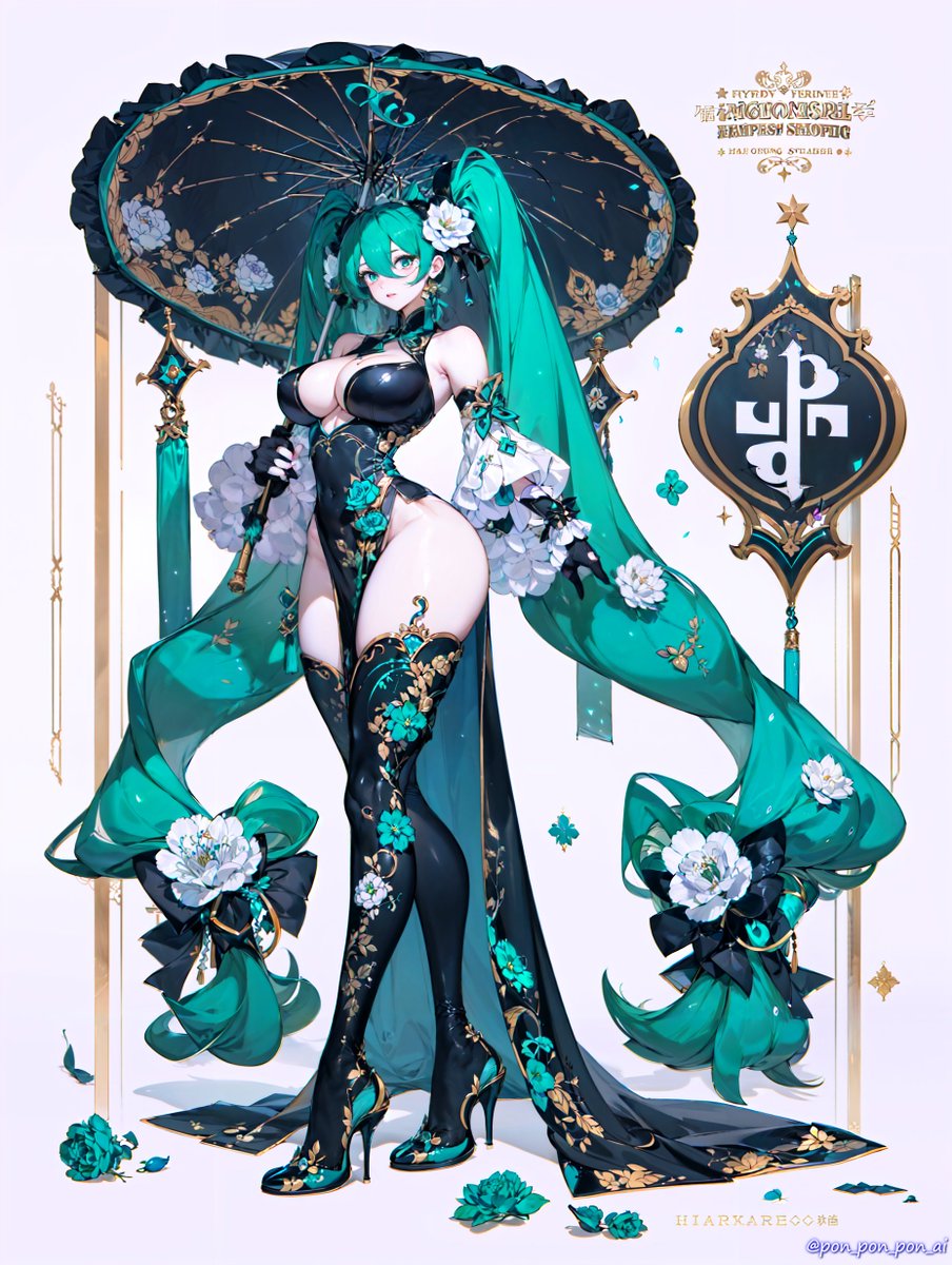 pon_pon_pon_ai's tweet photo. ＃初音ミク　💚🖤 https://t.co/bAIzLNZjRq