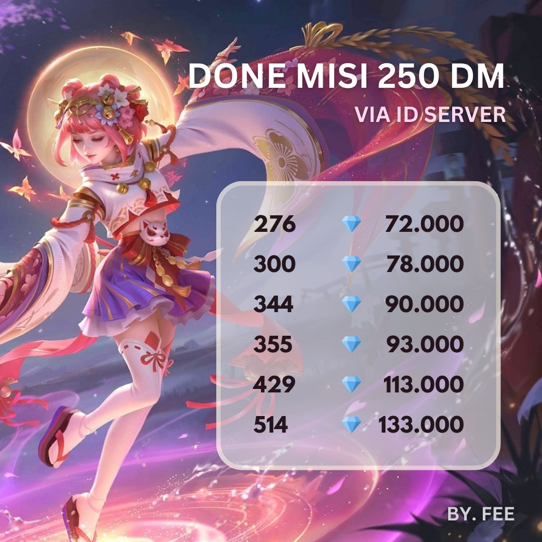 fee - Jual Diamond ML tweet media