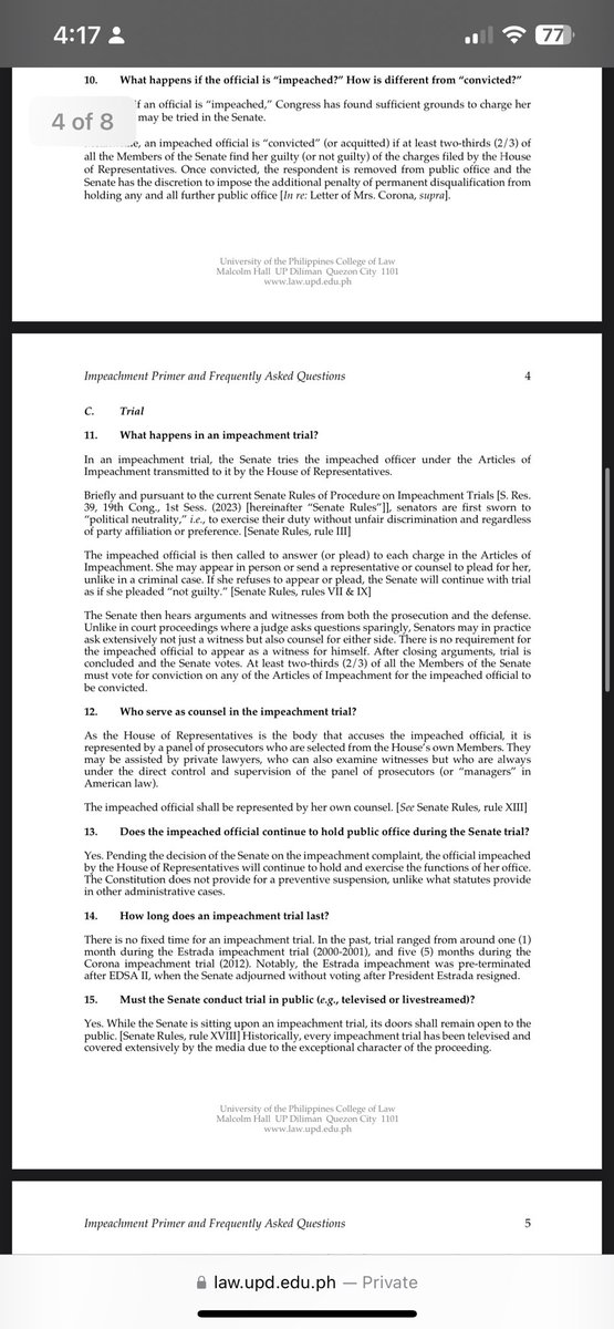 ilovesauvi's tweet photo. From UP Law. Impeachment Primer. I read it also. Short lang. https://t.co/ZoNKz9gwuw
