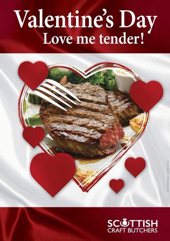 Planning a special meal for #valentinesday this year? Drop by James Campbell Butchers Ltd #rutherglenexchange and pick up something just right 🍷 🥩 😋 #lovemetender #foodoflove
