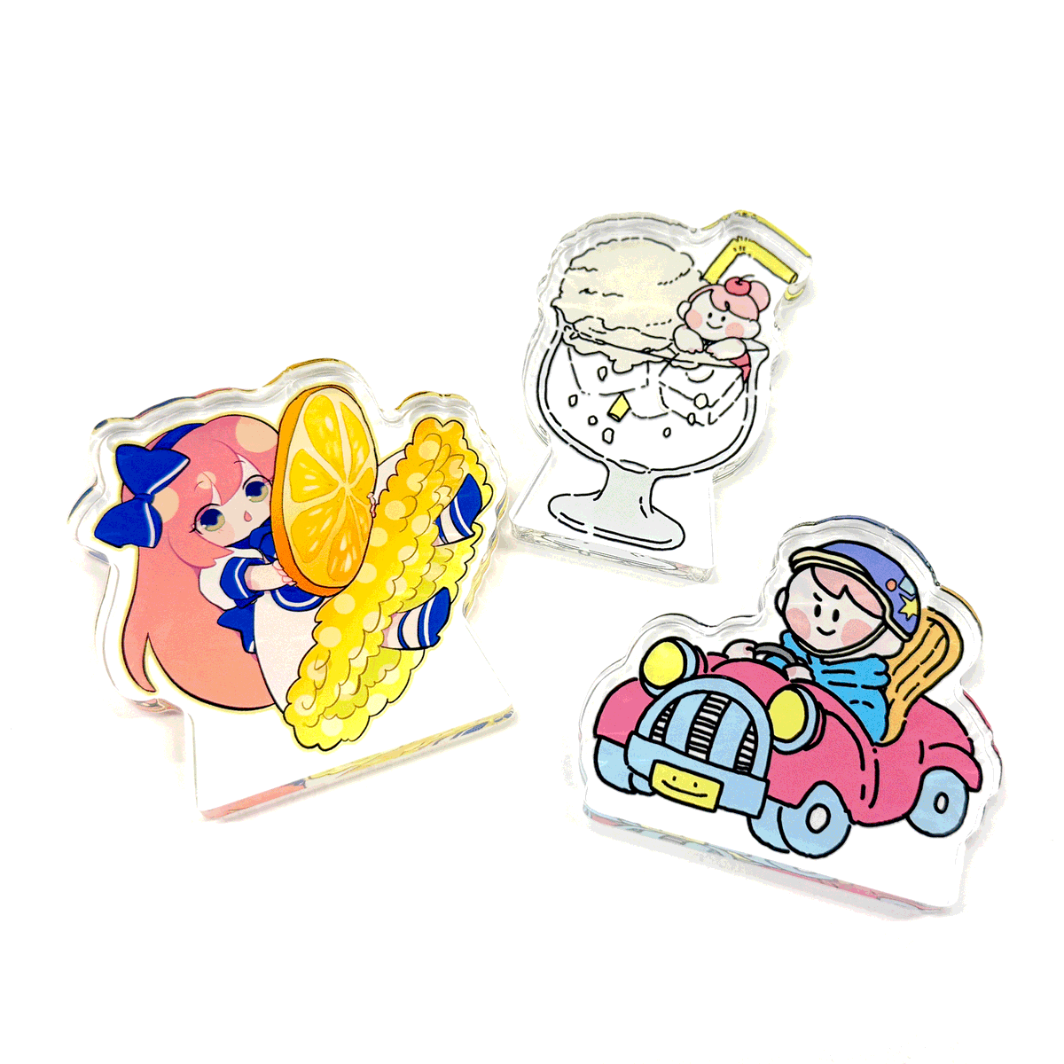 厚手アクリル実装のお知らせ】 1，厚手アクリルキーホルダー（5mm厚