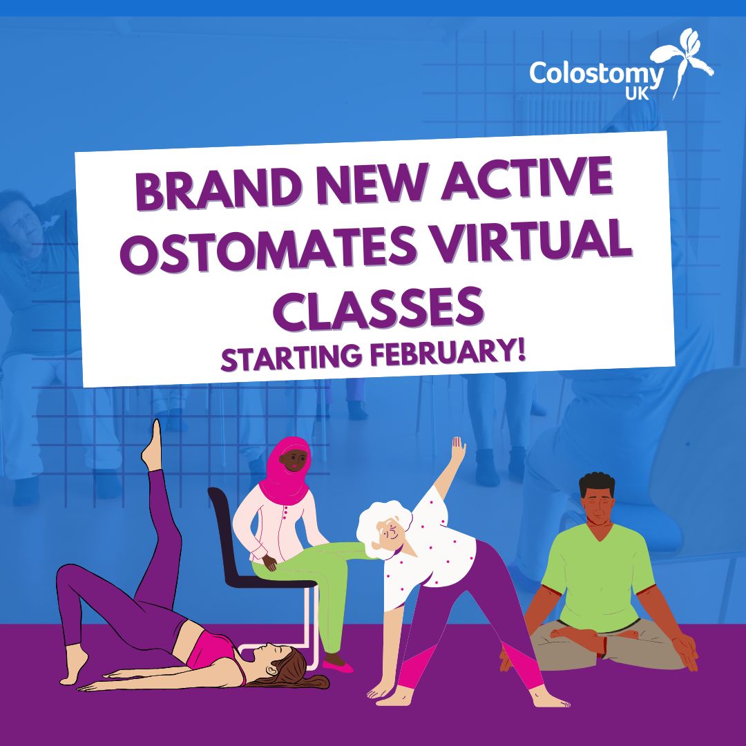 ColostomyUK's tweet photo. Our #ActiveOstomates – At Home online classes are back! 

Starting February 25th, Eight weeks of Pilates, Chair Yoga, Mindfulness &amp; Meditation, and Yoga, all from the comfort of your own home. 

To find out more or sign up today, visit https://t.co/wdxVr93sgr https://t.co/YAlx15TVpJ