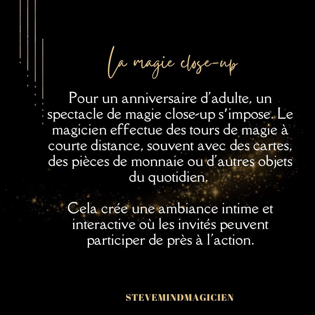 assistantweb's tweet image. Envie d’un anniversaire qui sort de l’ordinaire ?
Et si la magie s’invitait à votre soirée ? Imaginez des éclats de rire, des moments de surprise, des regards émerveillés…
evenements-animations-artistiques.fr/tarif-magici...
#anniversaire #magicienanniversaire #magicienanniversaireadulte
