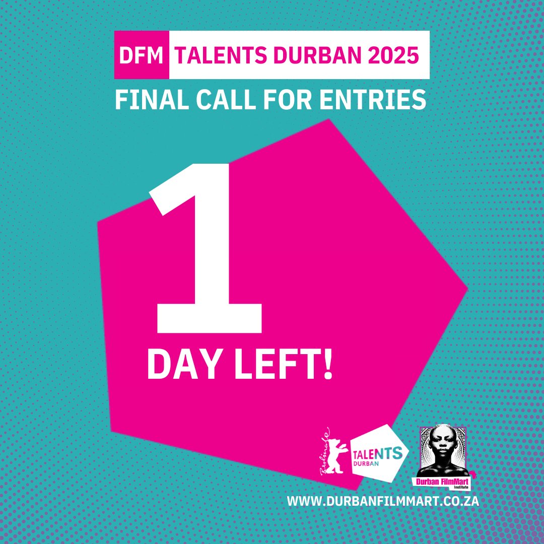 Talents Durban (@talentsdurban) on Twitter photo ๐จ1 Day to Go!
Are you a screenwriter, director, or film critic with a project in development? Talents Durban is calling on emerging African storytellers to be part of #TalentsDurban <a href="/durbanfilmmart/">Durban FilmMart SA</a>!
Deadline: 09 FEB
๐: berlinale-talents.de/bt/launchpad/iโฆ
#Filmmaking #AfricanCinema ๐จ1 Day to Go!
Are you a screenwriter, director, or film critic with a project in development? Talents Durban is calling on emerging African storytellers to be part of #TalentsDurban <a href="/durbanfilmmart/">Durban FilmMart SA</a>!
Deadline: 09 FEB
๐: berlinale-talents.de/bt/launchpad/iโฆ
#Filmmaking #AfricanCinema
