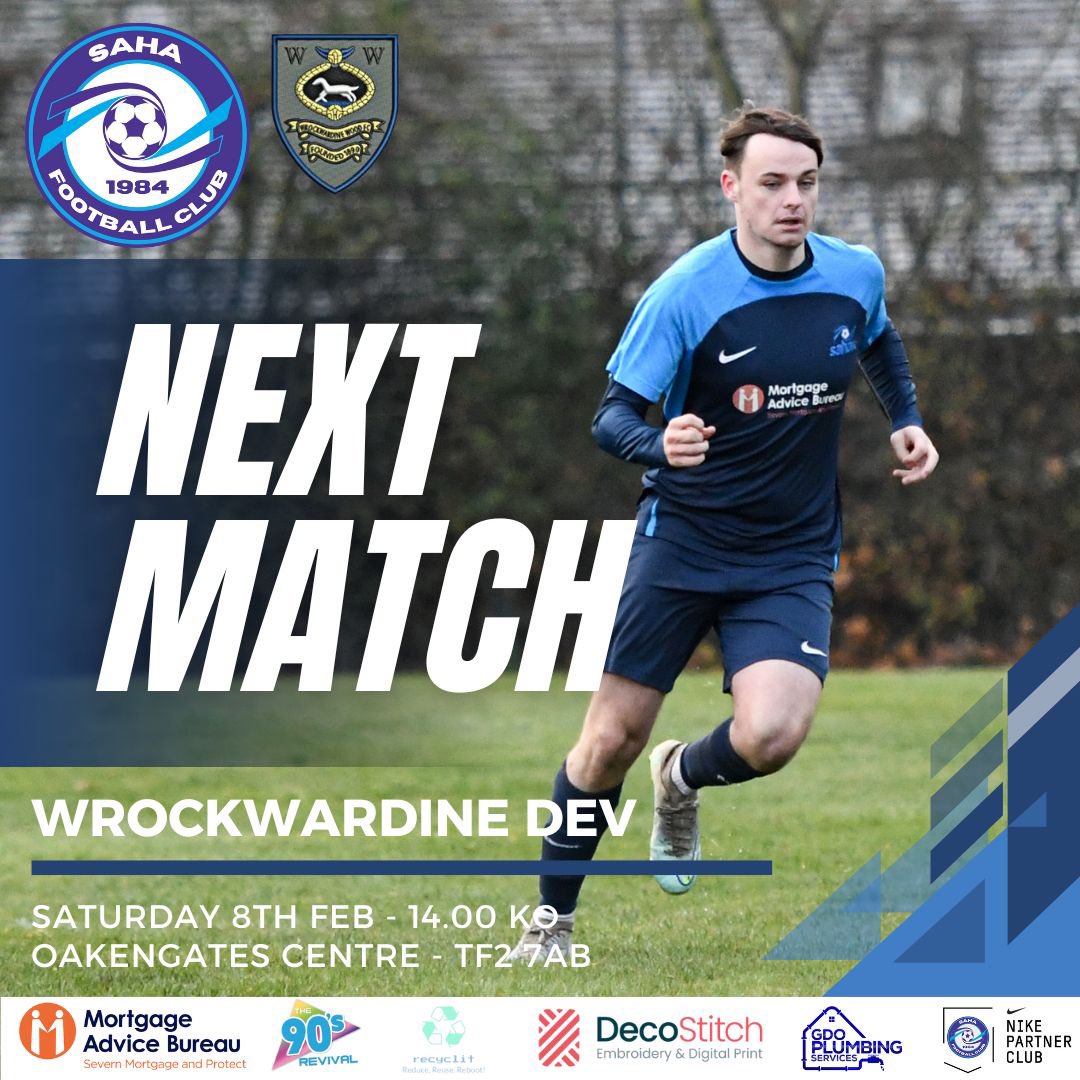 ⚽️ MATCH DAY ⚽️

Today the boys travel to Wrockwardine, with both teams eager for the 3pts 

Lads look to do the double over our opponents who we beat 4-2 @ tail end of 2024 

Come and support the lads 

<a href="/SalopLLeague/">Salop Leisure League</a> 
<a href="/ShropshireFA/">⚽️🏆Shropshire FA🏆⚽️</a> 
<a href="/wtshrewisaway/">When The Shrew Is Away</a>