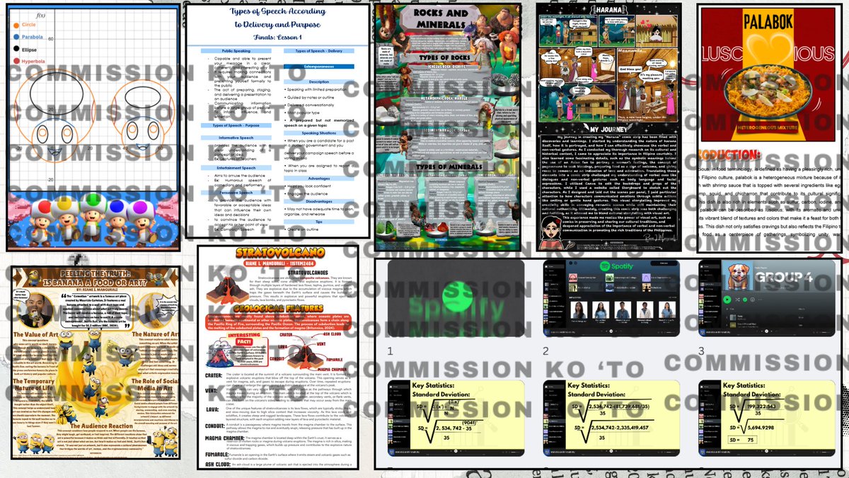 🐶ྀི 𝗬𝗼𝘂𝗿 𝘃𝗶𝘀𝗶𝗼𝗻 𝗶𝘀 𝗺𝘆 𝗰𝗿𝗲𝗮𝘁𝗶𝗼𝗻!
Sharing you my sample designs; from infographics, essays, reviewers, posters, math problems, presentations, logo’s, thesis, comics, and video editing. I got you covered! 😉🫶🏻 Let me help you at an affordable price! ✨