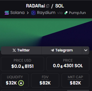 iamRADARai's tweet photo. $RADARai  ✳️ GAME CHANGER!!!

MC: $80K  460 HOLDERS

oR6FGjAJ2mkLDBHyQt6pqW8H2KkN1RmGDtgcYaFpump

#RADARAI @iamRADARai https://t.co/dnhCsGBPSD