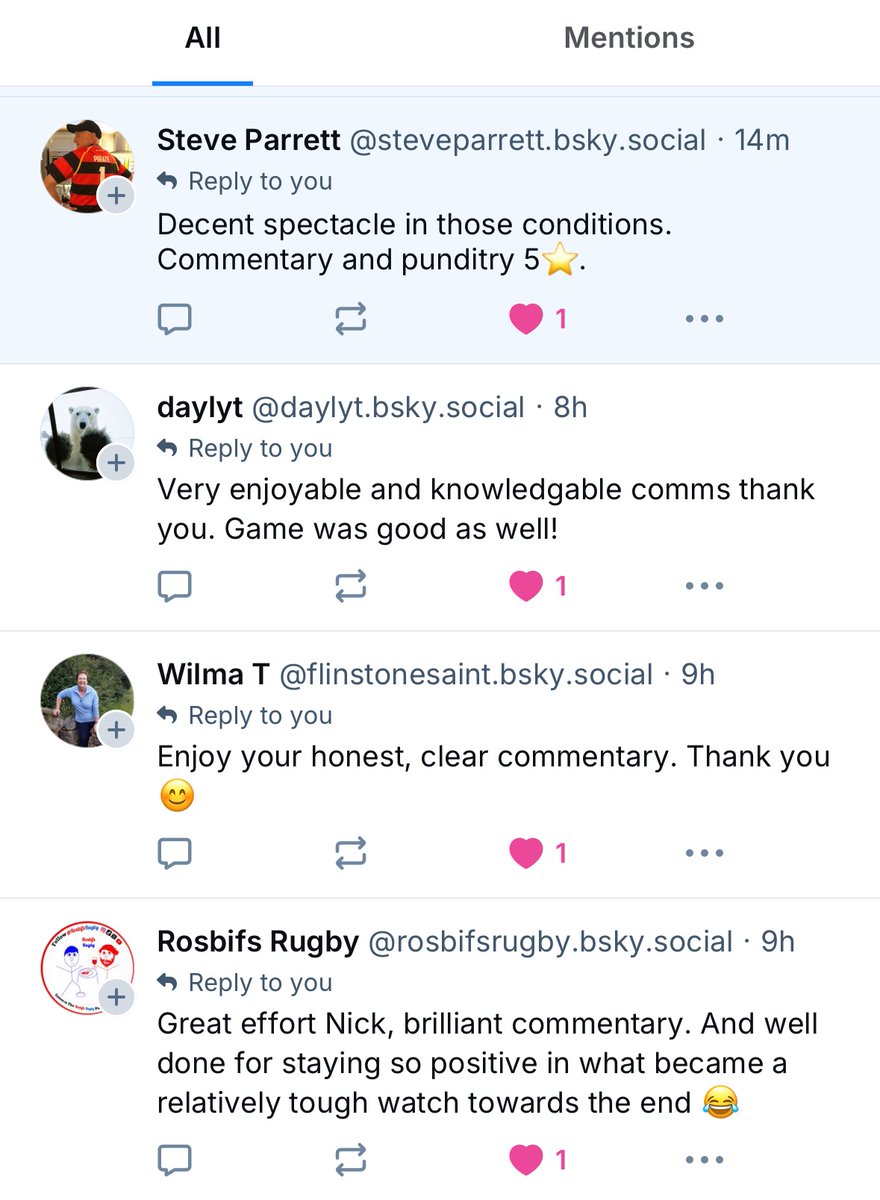 Quite nice in the other place. You’ll mainly find me there.