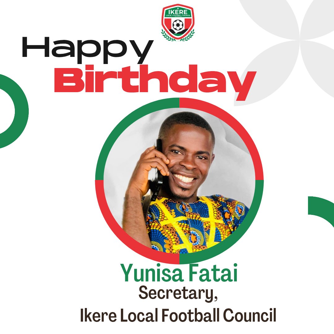 Ikerefootball's tweet photo. Happy birthday to our capable Secretary.

Thank you for your selfless service to the development of football in Ikere.

#happybirthday https://t.co/Qw4QJs12HR