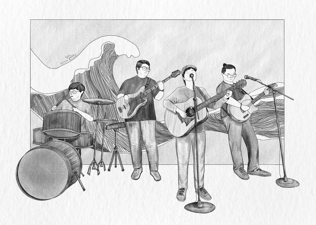 helloriart's tweet photo. I hope you get to have a lot of "I don't wanna trade this for anything" kind of experiences. (like seeing your favorite band's live gigs💭)

📍the ridleys' first 2025 gig, january 11 at jess &amp; pat's https://t.co/Bttwm91KcH