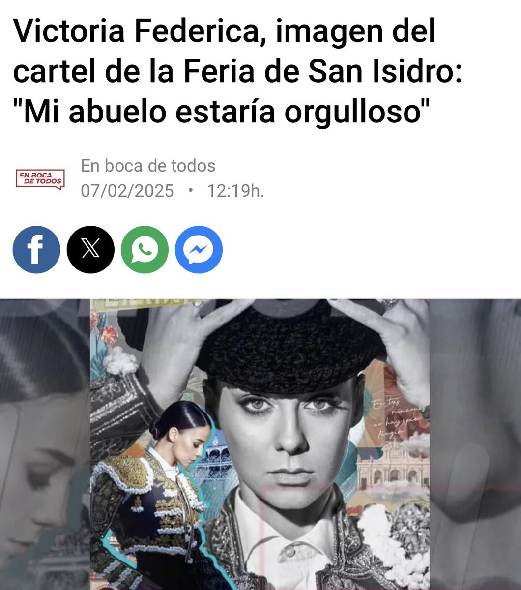Victoria Federica, conocida por ser la sobrina del rey, es la imagen del cartel de la feria de San Isidro de 2025. Taurina y cazadora hasta la médula como su abuelo, ha tenido incluso unas palabras para este en el acto de presentación, donde la presidenta de la Comunidad de