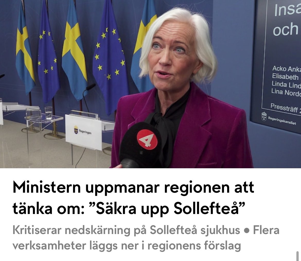 Fortsätter bevaka Sollefteå sjukhus framtid efter vår granskning i programmet Lokala skandaler för Kalla fakta.

tv4.se/artikel/71Fu9R…