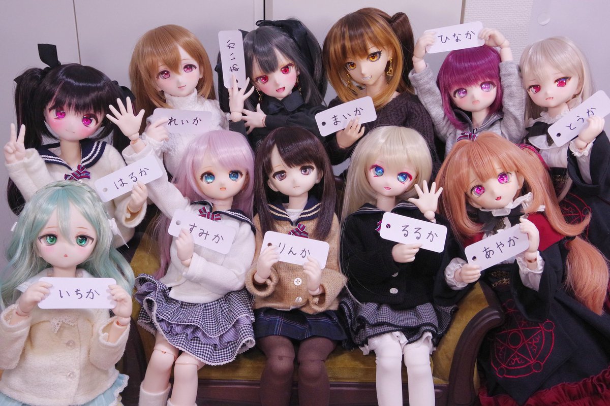itterevo's tweet image. うちのMDDとDDのカスタムヘッドちゃん達大集合🌟